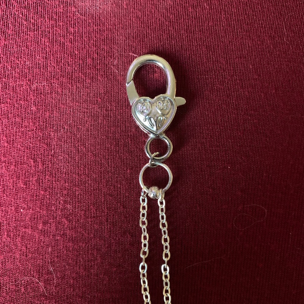 Silver Double Infinity Rhinestone Chain Choker - Picture 5 of 7